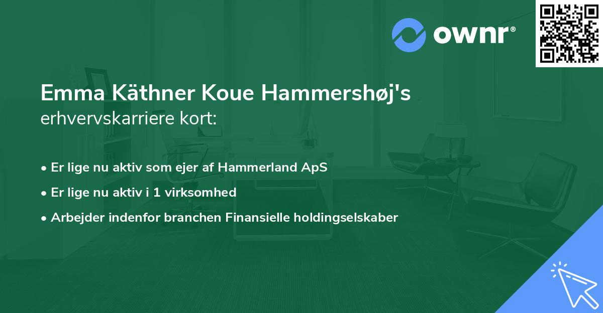 Emma Käthner Koue Hammershøj's erhvervskarriere kort