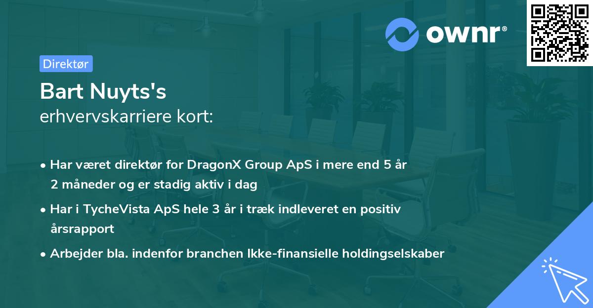 Bart Nuyts's erhvervskarriere kort