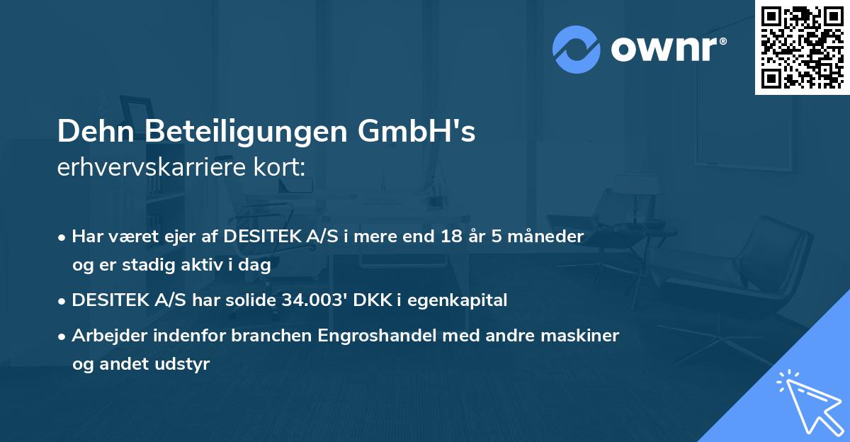 Dehn Beteiligungen GmbH's erhvervskarriere kort