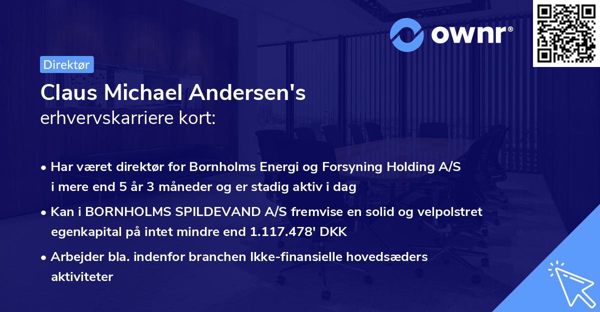 Claus Michael Andersen's erhvervskarriere kort