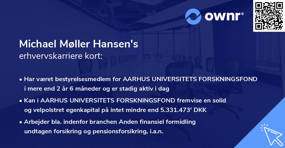 Michael Møller Hansen's erhvervskarriere kort