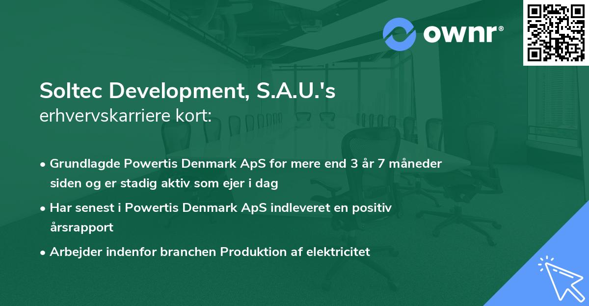 Soltec Development, S.A.U.'s erhvervskarriere kort