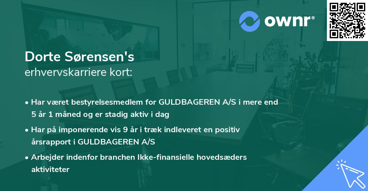 Dorte Sørensen's erhvervskarriere kort