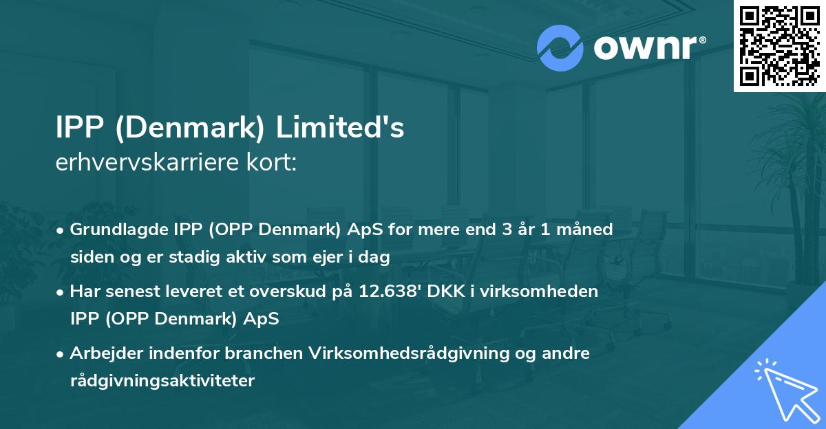 IPP (Denmark) Limited's erhvervskarriere kort