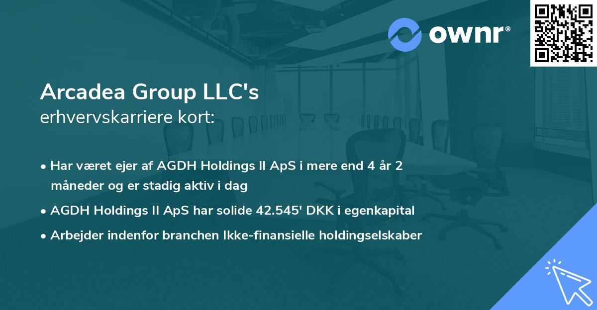 Arcadea Group LLC's erhvervskarriere kort