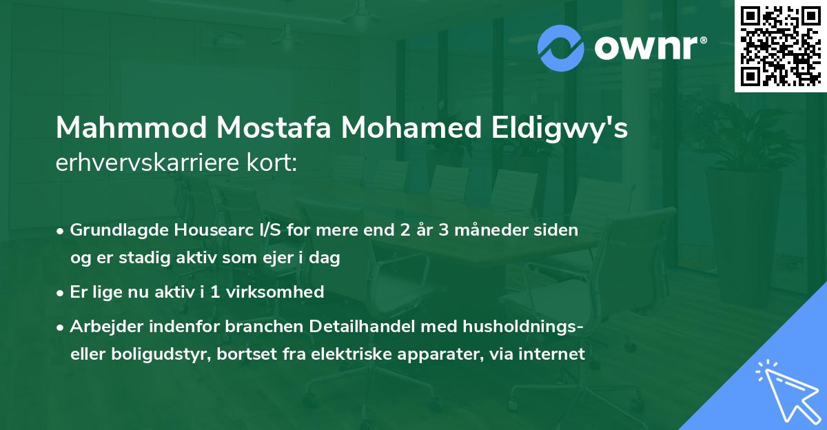 Mahmmod Mostafa Mohamed Eldigwy's erhvervskarriere kort