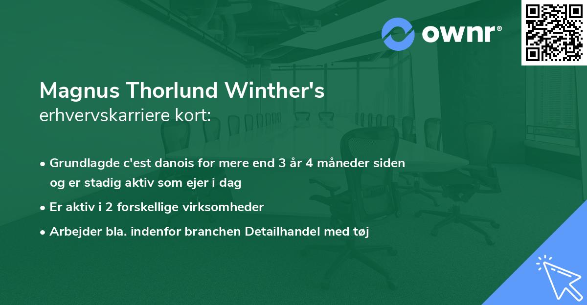 Magnus Thorlund Winther's erhvervskarriere kort