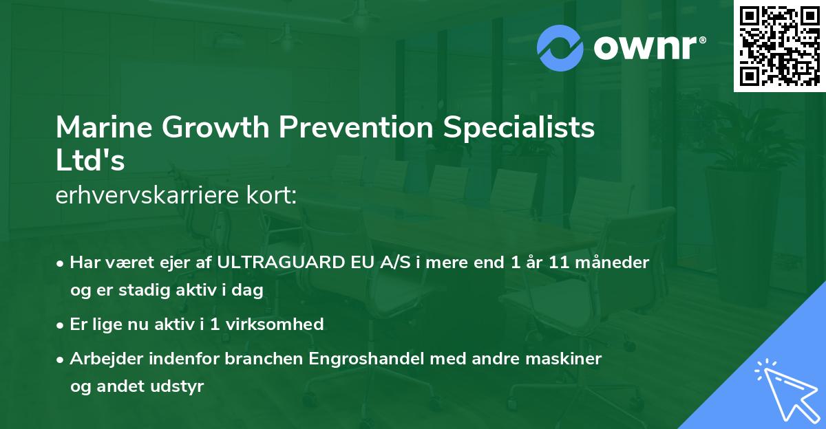 Marine Growth Prevention Specialists Ltd's erhvervskarriere kort