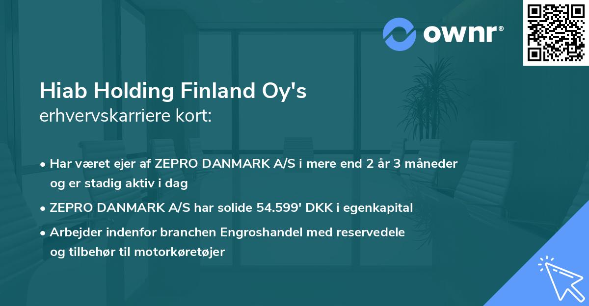 Hiab Holding Finland Oy's erhvervskarriere kort