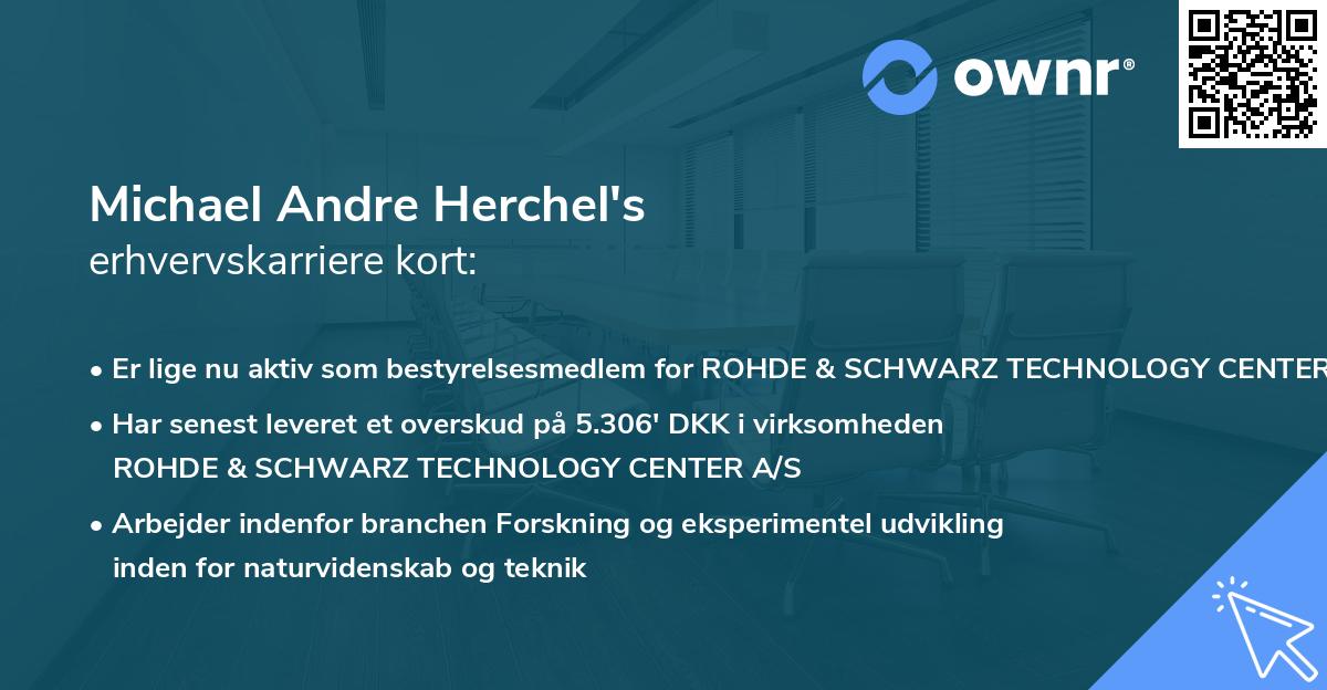 Michael Andre Herchel's erhvervskarriere kort