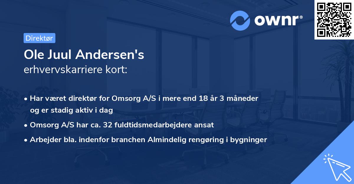 Ole Juul Andersen's erhvervskarriere kort