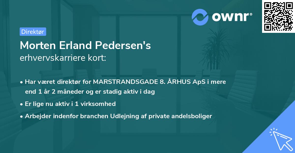 Morten Erland Pedersen's erhvervskarriere kort