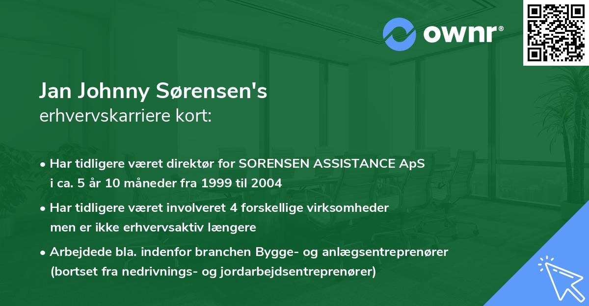 Jan Johnny Sørensen's erhvervskarriere kort