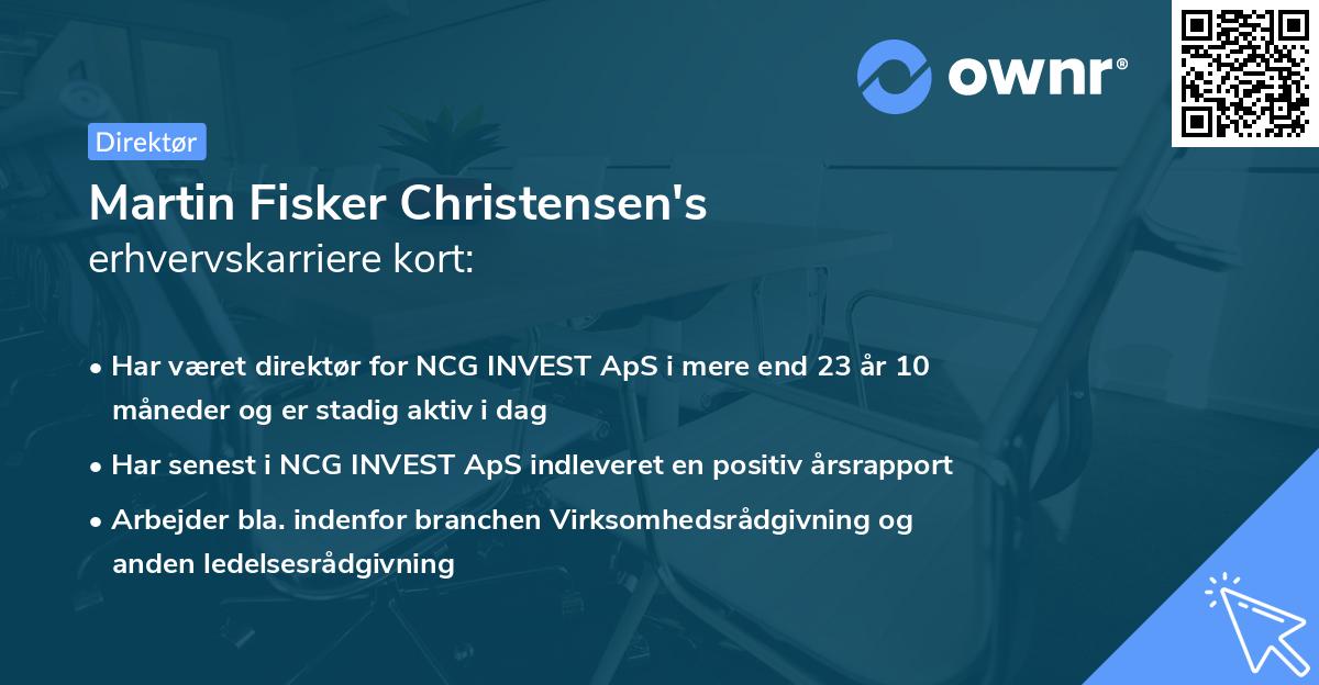 Martin Fisker Christensen's erhvervskarriere kort