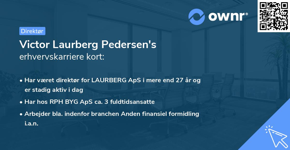 Victor Laurberg Pedersen's erhvervskarriere kort