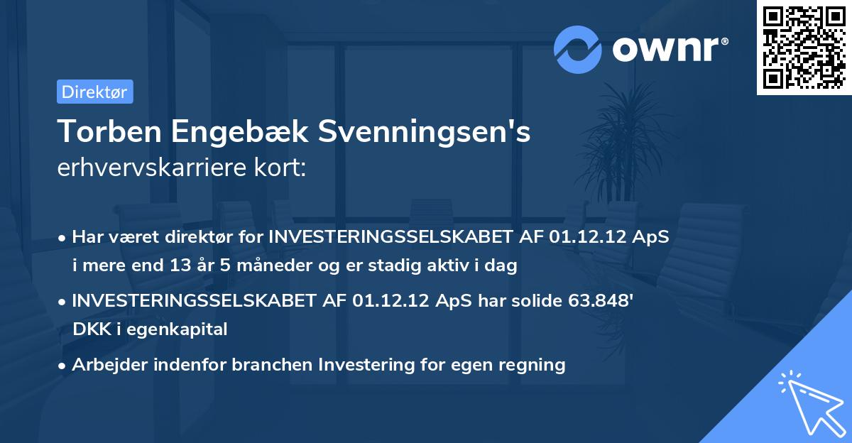 Torben Engebæk Svenningsen's erhvervskarriere kort