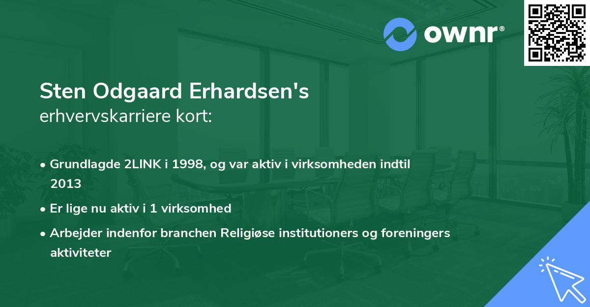 Sten Odgaard Erhardsen's erhvervskarriere kort