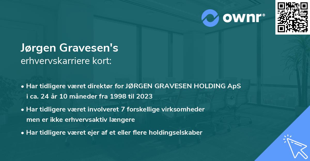 Jørgen Gravesen's erhvervskarriere kort