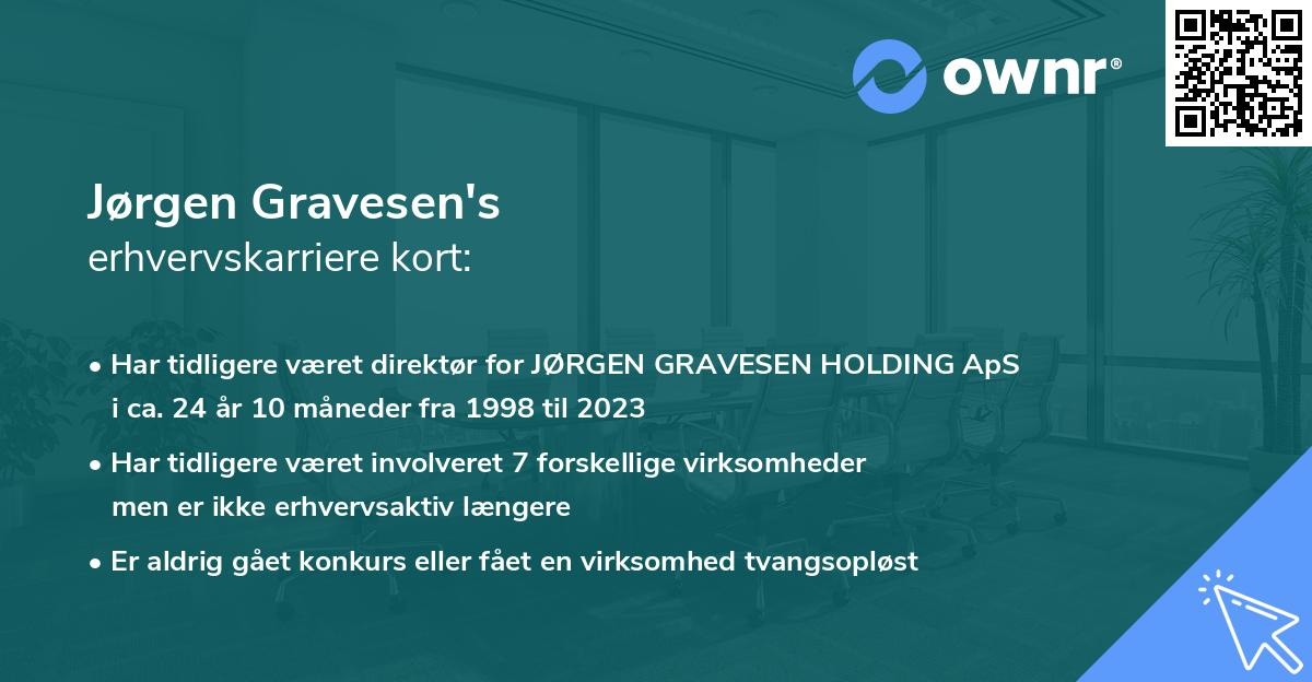 Jørgen Gravesen's erhvervskarriere kort