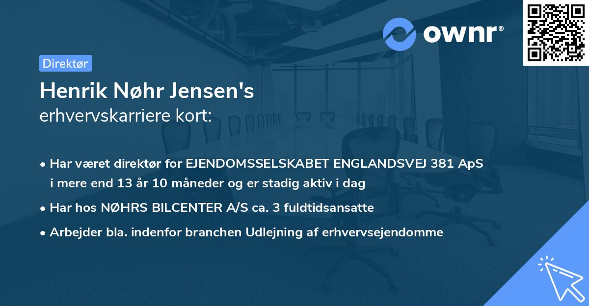 Henrik Nøhr Jensen's erhvervskarriere kort