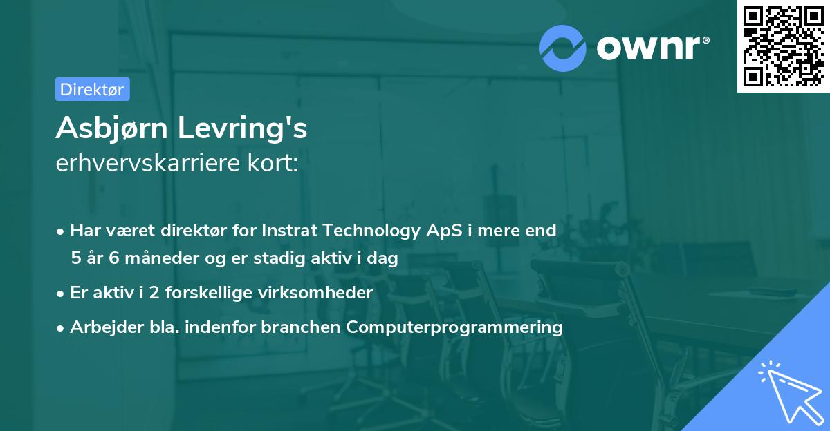 Asbjørn Levring's erhvervskarriere kort