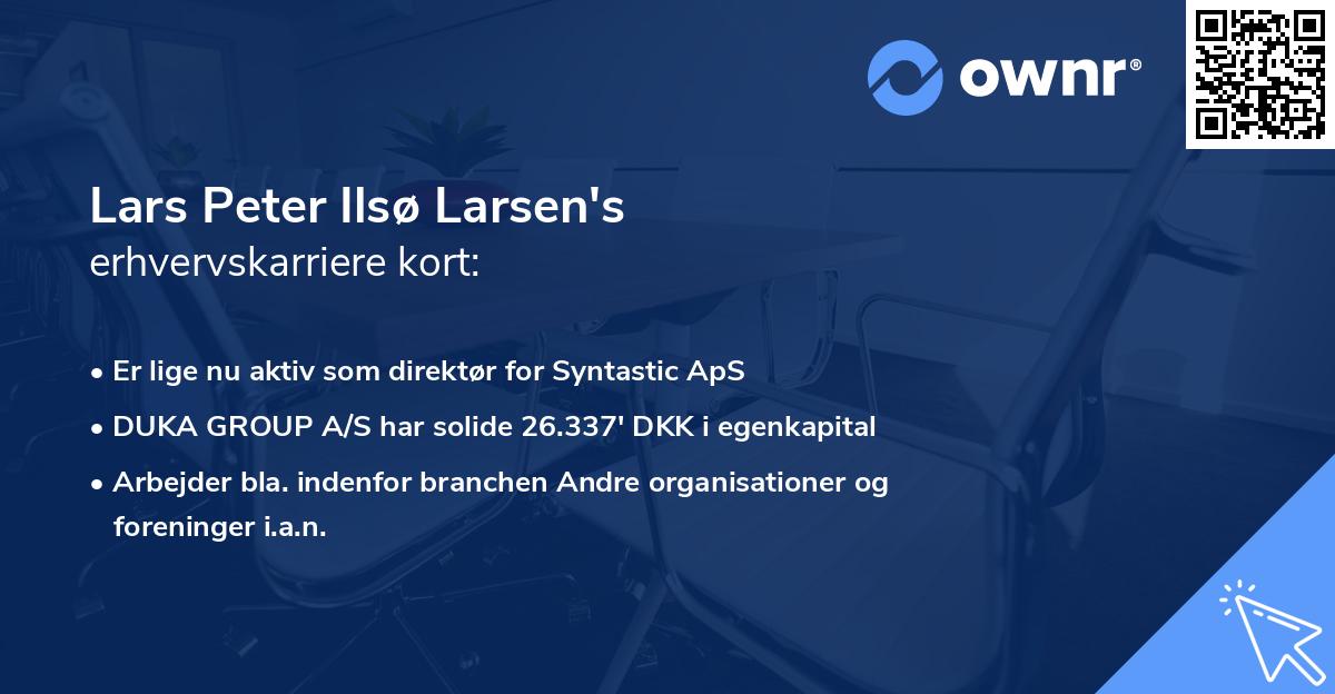 Lars Peter Ilsø Larsen's erhvervskarriere kort