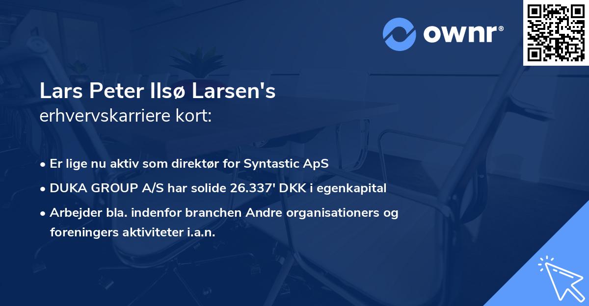 Lars Peter Ilsø Larsen's erhvervskarriere kort