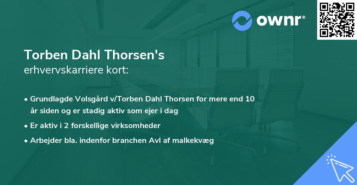 Torben Dahl Thorsen's erhvervskarriere kort