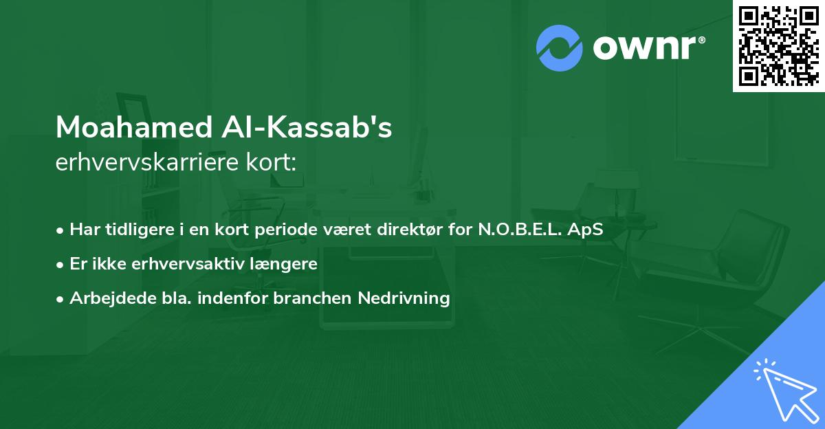 Moahamed Al-Kassab's erhvervskarriere kort