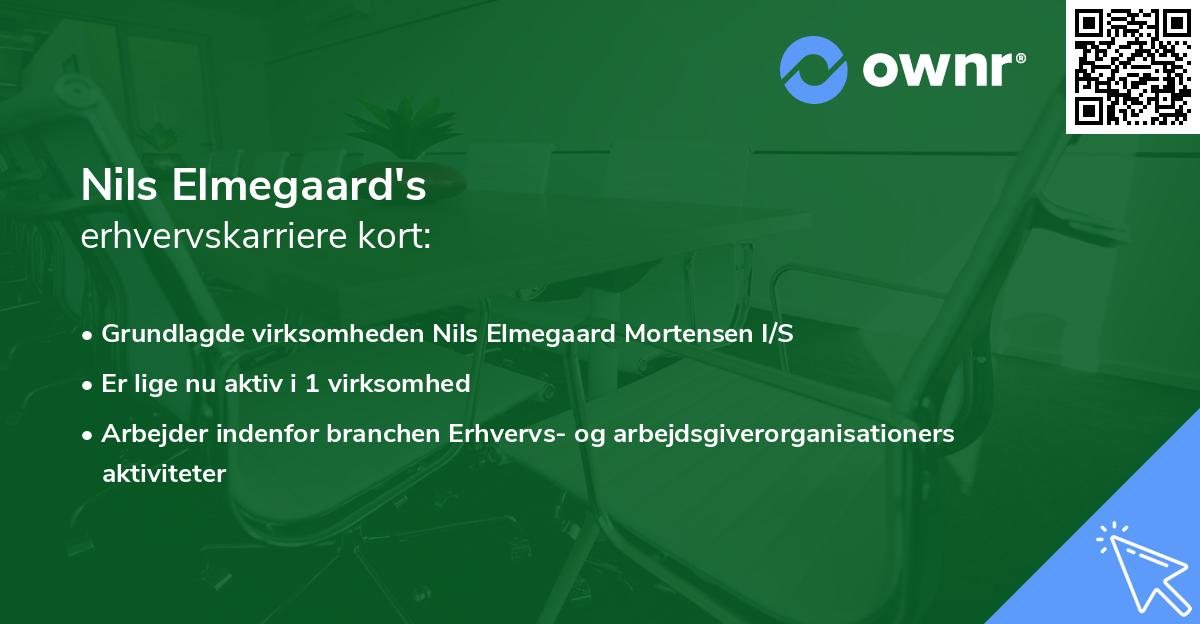 Nils Elmegaard's erhvervskarriere kort