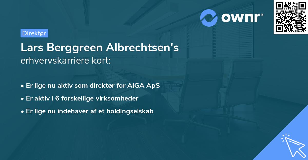 Lars Berggreen Albrechtsen's erhvervskarriere kort