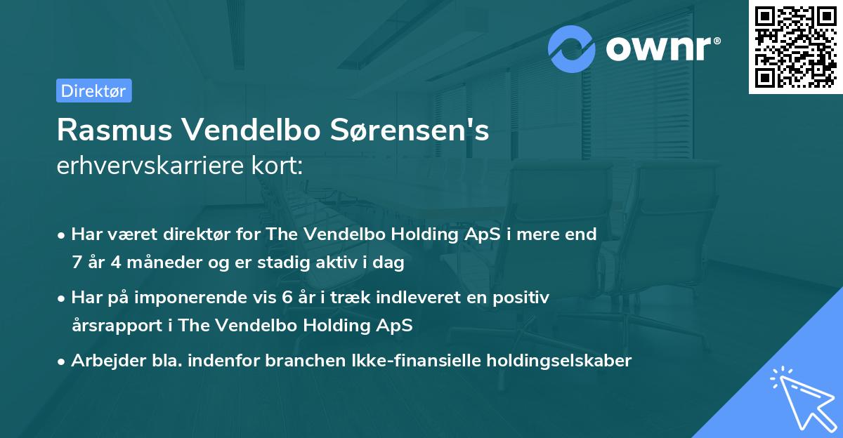 Rasmus Vendelbo Sørensen's erhvervskarriere kort