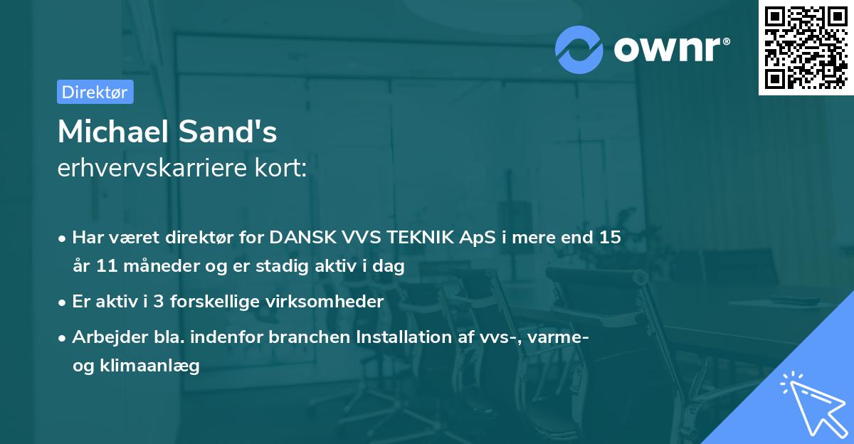 Michael Sand's erhvervskarriere kort