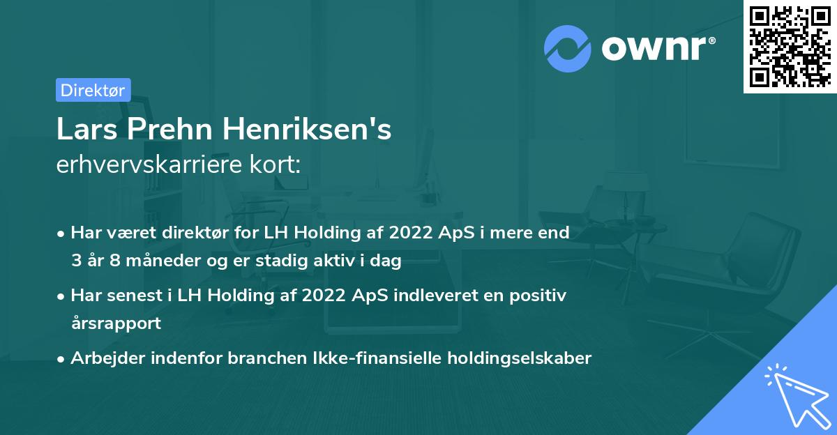 Lars Prehn Henriksen's erhvervskarriere kort