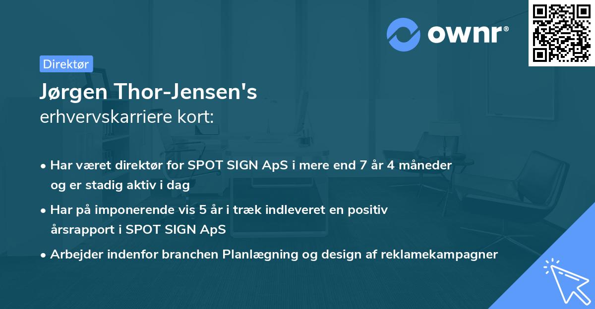 Jørgen Thor-Jensen's erhvervskarriere kort
