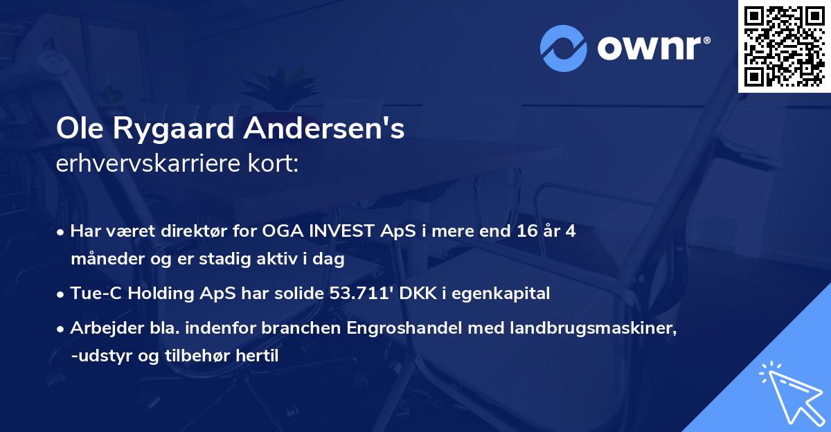 Ole Rygaard Andersen's erhvervskarriere kort