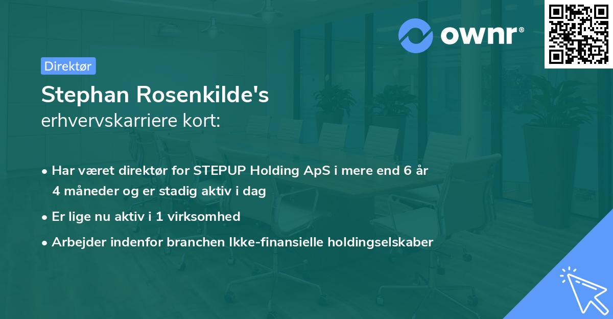 Stephan Rosenkilde's erhvervskarriere kort