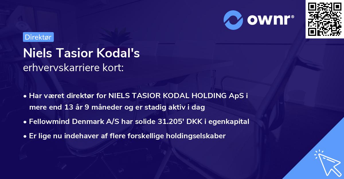 Niels Tasior Kodal's erhvervskarriere kort