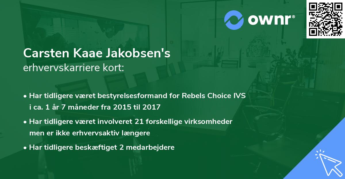 Carsten Kaae Jakobsen's erhvervskarriere kort