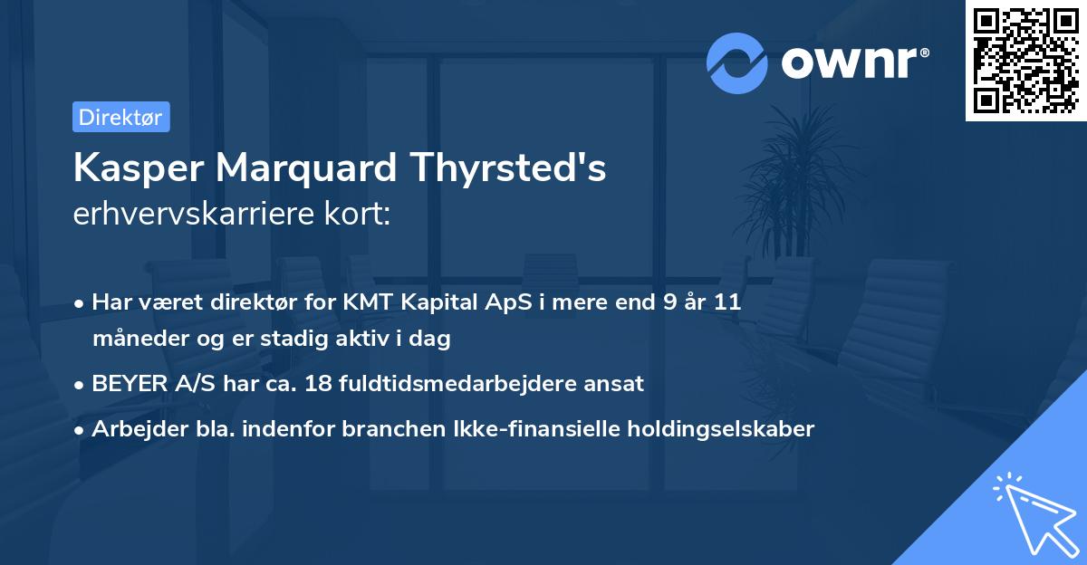 Kasper Marquard Thyrsted's erhvervskarriere kort