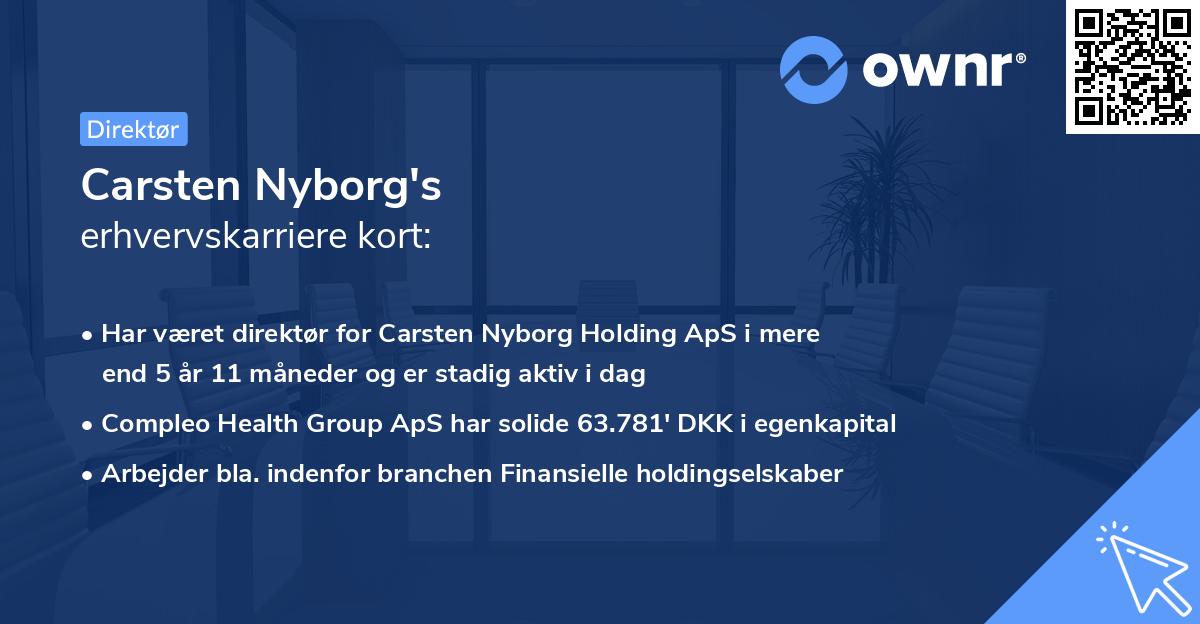 Carsten Nyborg's erhvervskarriere kort