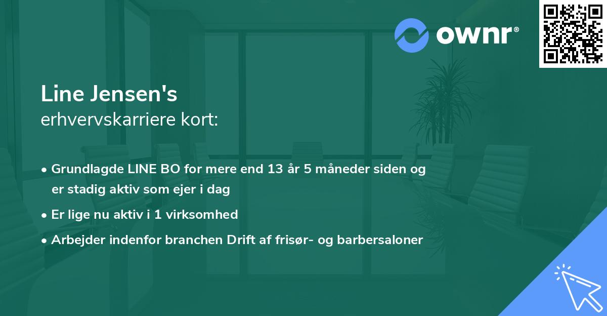 Line Jensen's erhvervskarriere kort