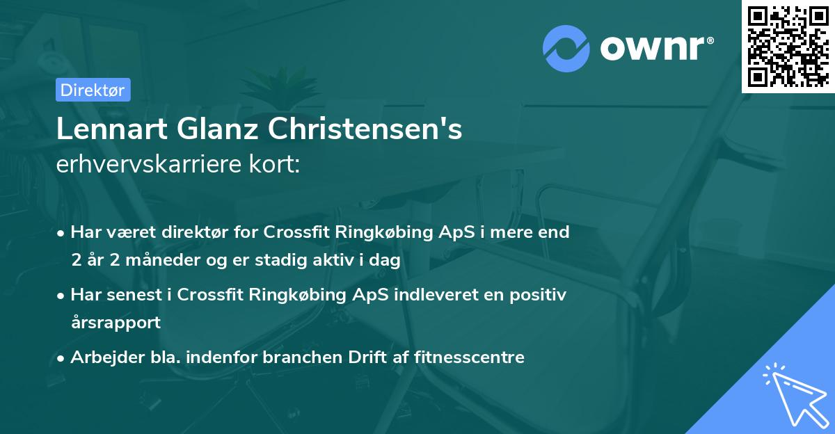 Lennart Glanz Christensen's erhvervskarriere kort