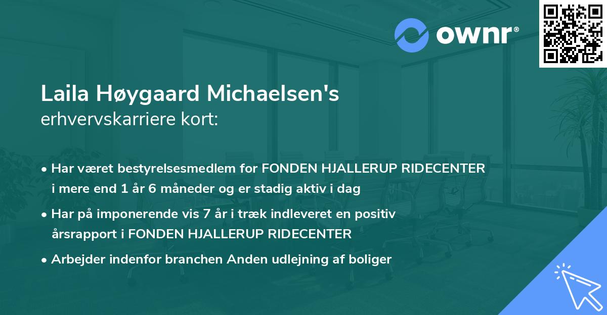 Laila Høygaard Michaelsen's erhvervskarriere kort