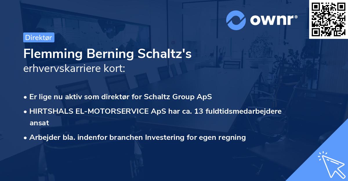 Flemming Berning Schaltz's erhvervskarriere kort