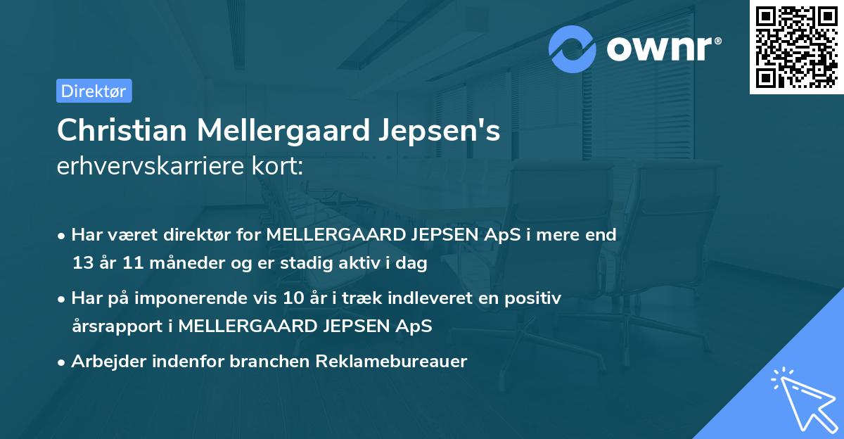 Christian Mellergaard Jepsen's erhvervskarriere kort