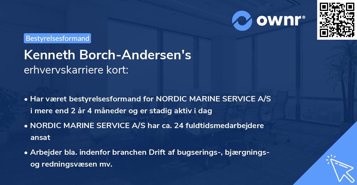 Kenneth Borch-Andersen's erhvervskarriere kort