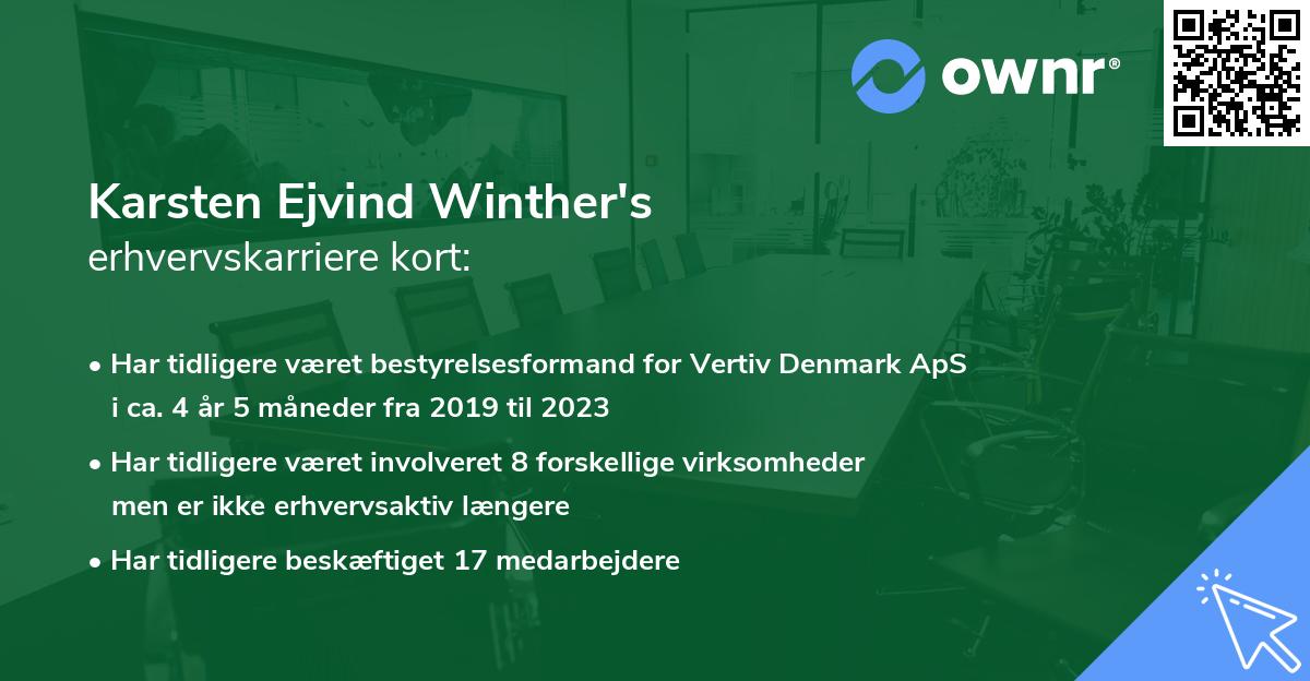 Karsten Ejvind Winther's erhvervskarriere kort