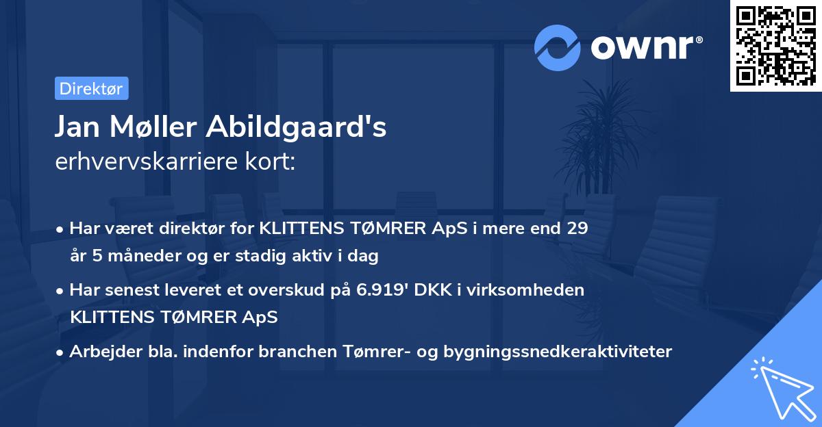 Jan Møller Abildgaard's erhvervskarriere kort
