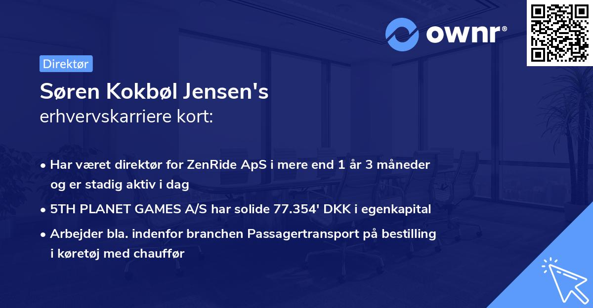 Søren Kokbøl Jensen's erhvervskarriere kort